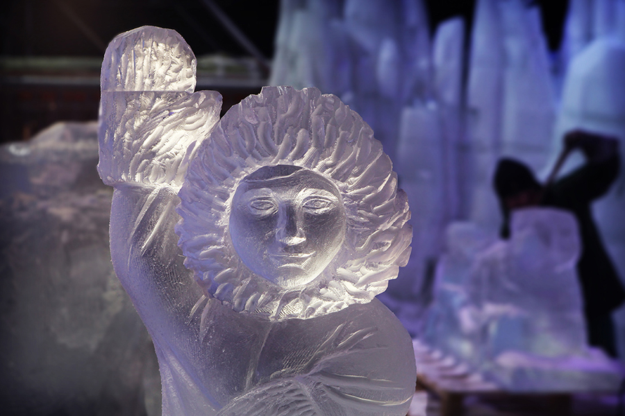 Фестиваль ледяных скульптур в бельгийском Хаселте